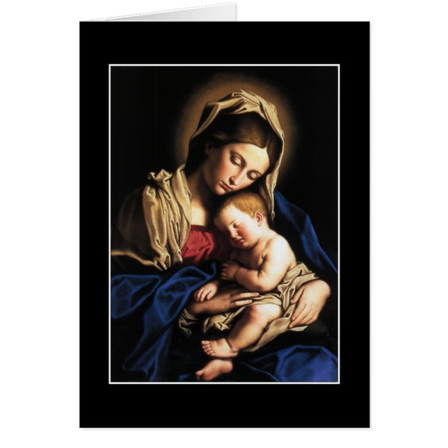 Glory mot Jesus och Mary Hälsningskort (Framsidan)
