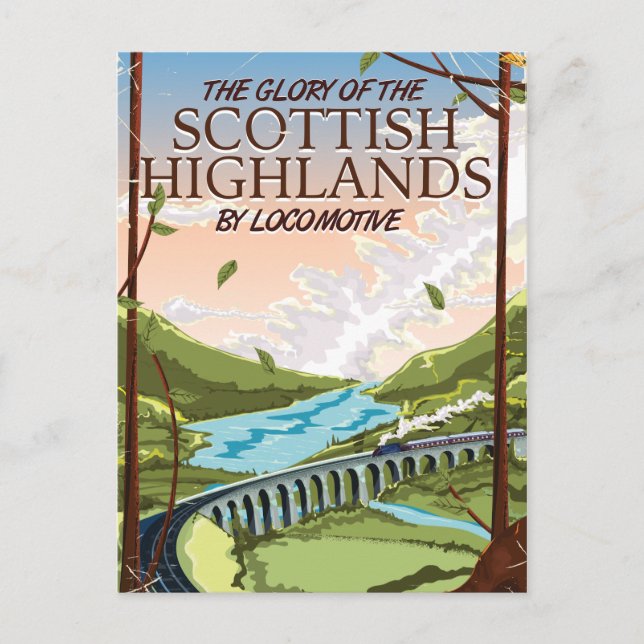 Glory of the Scottish Highlands Vykort (Framsida)