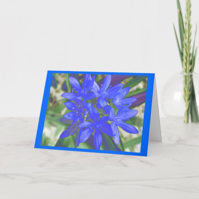 Glory of the Snö Fluorescent Blue Greeting Card Kort (Framsida)