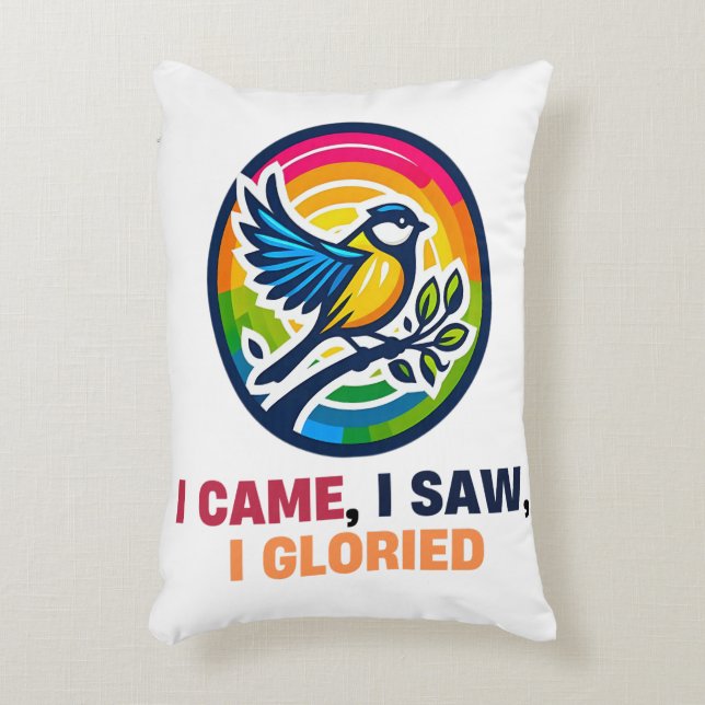 Glory of Underbar Tit Bird Prydnadskudde (Framsidan(Vertikal))