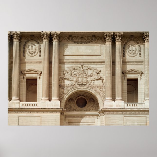 Glory som distribuerar krona, från kolonnad poster (Framsidan)