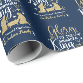 Glory till den nyfödda julen Kung Glitter Presentpapper