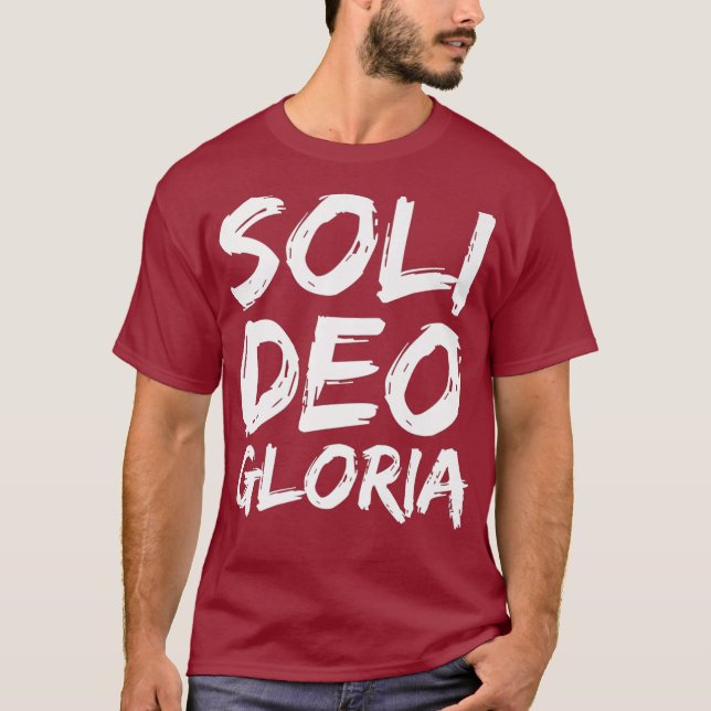 Glory to God Alone Quote Reformation Gift Soli T Shirt (Framsida)