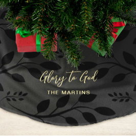 Glory to God Botanias jul Black Julgransmatta Borstad Polyester