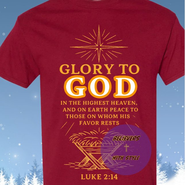 Glory to GOD - Christmas T Shirt (Skapare uppladdad)