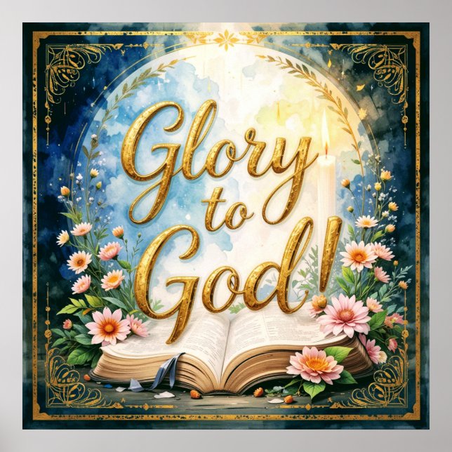 Glory to God - Inspirational artwork #1 Poster (Framsidan)