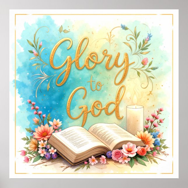 Glory to God - Inspirational artwork #2 Poster (Framsidan)