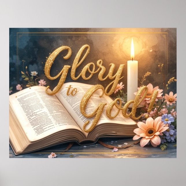 Glory to God - Inspirational artwork #3 Poster (Framsidan)