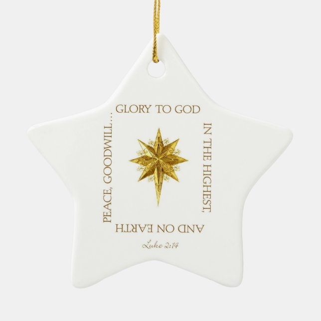 Glory to God jul Ceramic Ornament (Framsidan)