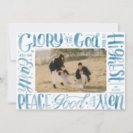 Glory to God Watercolor Brush Lettering Julkort