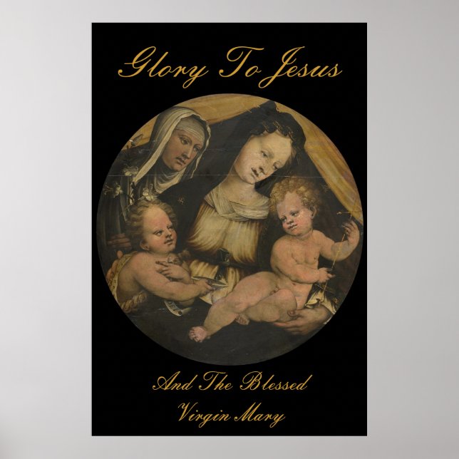 GLORY TO JESUS OCH BLESSESED VIRGIN MARY POSTER (Framsidan)