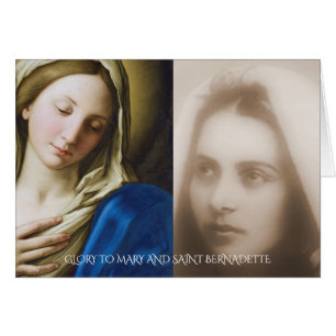 GLORY TO MARY AND SAINT BERNADETTE HÄLSNINGSKORT