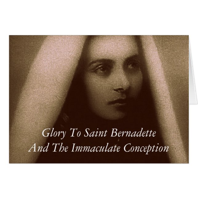 Glory to Saint Bernadette Hälsningskort (Framsidan Horizontal)