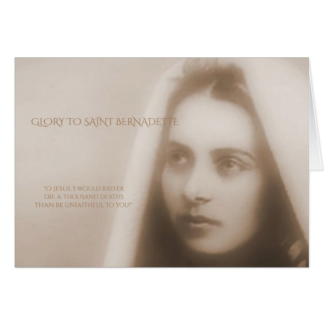 Glory to Saint Bernadette Hälsningskort (Framsidan Horizontal)