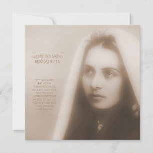 Glory to Saint Bernadette Julkort