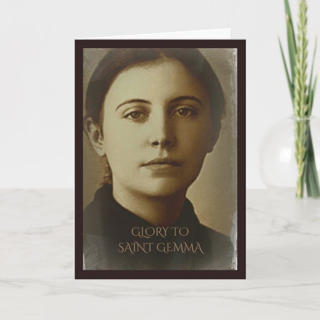 Glory to Saint Gemma Galgani Helgkort (Framsida)
