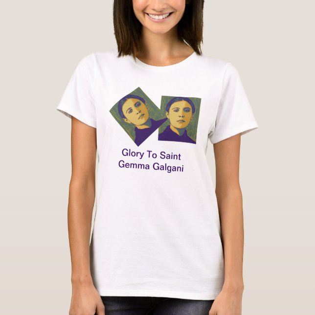 GLORY TO SAINT GEMMA GALGANI TEE SHIRT (Framsida)