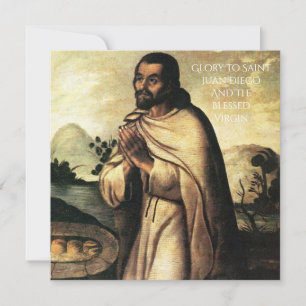 Glory to Saint Juan Diego and the Blsed Virgin Julkort
