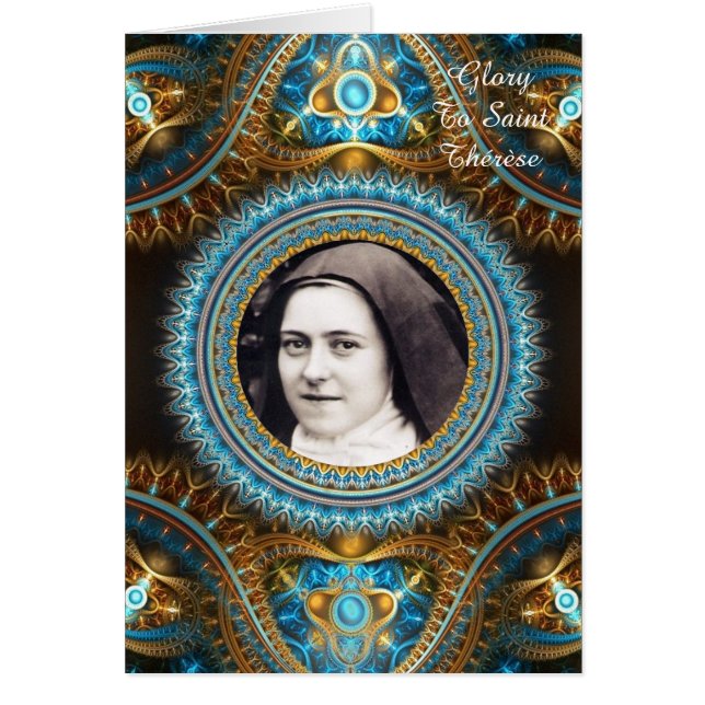 Glory to Saint Therese of Lisieux Hälsningskort (Framsidan)