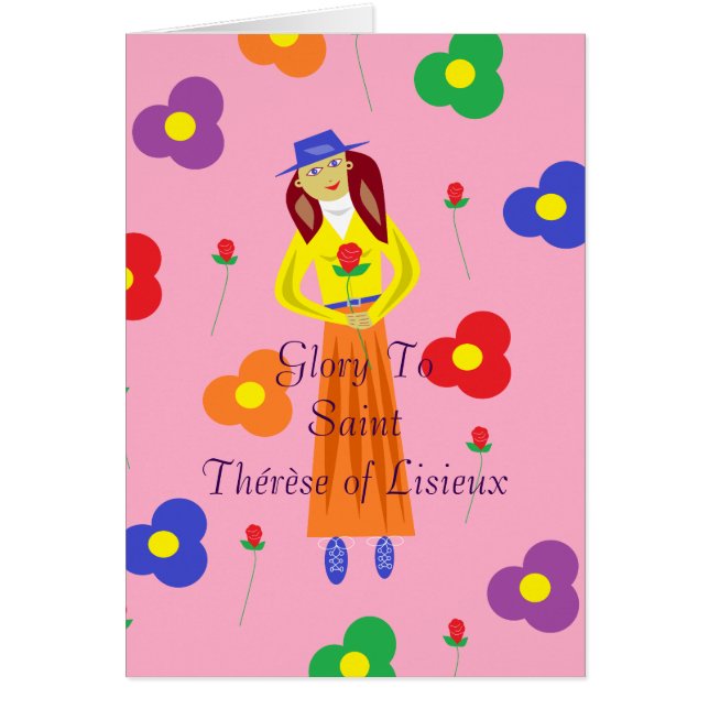Glory to Saint Thérèse of Lisieux Hälsningskort (Framsidan)