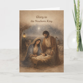 Glory to the Newborn King Christmas Card Helgkort