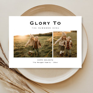 Glory to the Newborn Kung Religiösa Family Photo Julkort