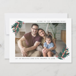 Glory to the Newborn Kung Religiösa Photo Julkort