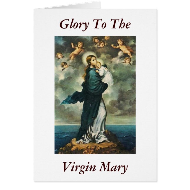 Glory to the Virgin Mary Hälsningskort (Framsidan)