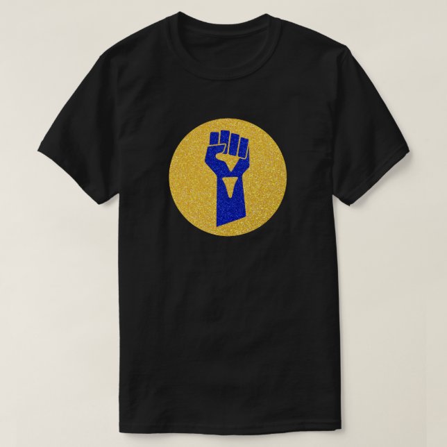 Glory to Ukraina Glitter T-Shirt (Design framsida)