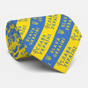 Glory to Ukraina Krig Trident Neck Tie Slips