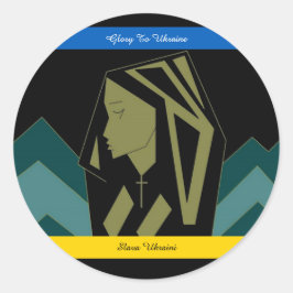 GLORY TO UKRAINE RUNT KLISTERMÄRKE