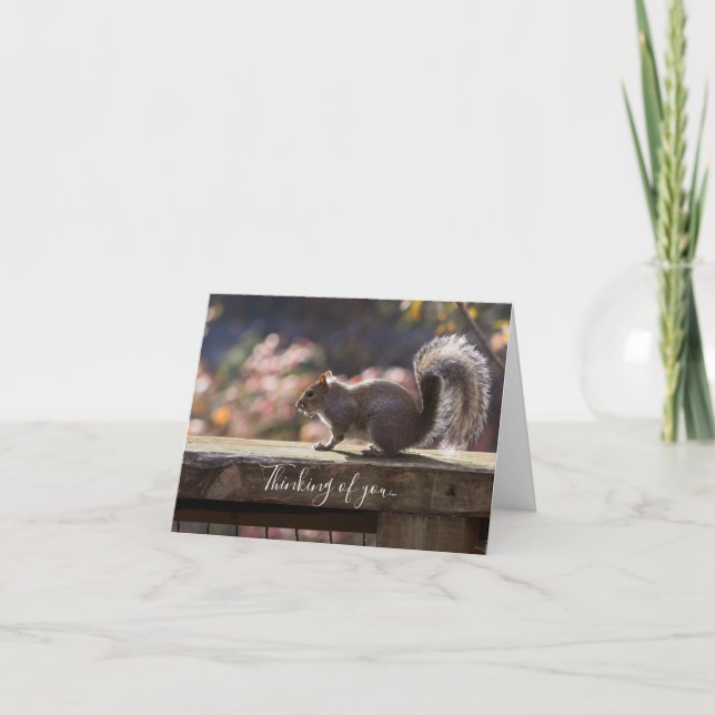 Gloserande ekorretankar på ditt kort (Framsida)