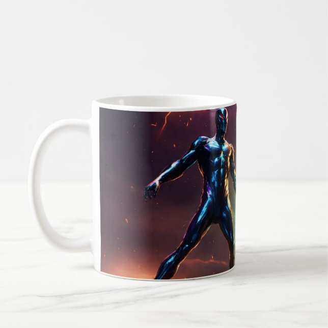 Gloserande mörk silver surfer kontra mörk venom fr kaffemugg (Vänster)