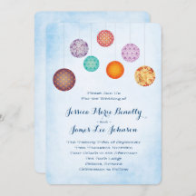 Gloserande Pappra Lanternor Bröllop Cloud Blue