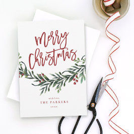 Glosig julgrensskylt utan foto för högtider inbjudningar