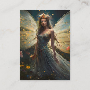 Glosing Fairy Photorealistic Background Visitkort