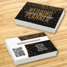 Glosing Guld Glitter over Black Anpassningsbar QR-