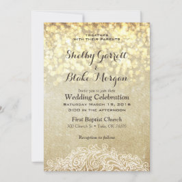 Glosing Ljus Burlap & Snöre Land Chic Inbjudningar