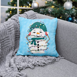 Glosing Ljus Winter Wonders Snögubbe jul Kudde