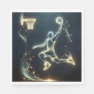 Glosing Neon Basketball Player Pappersservett