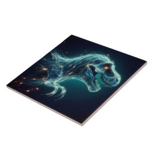 Glosing Tyrannosaurus Rex in Mystical Atmosphere Kakelplatta