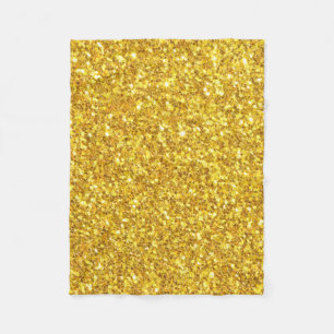 Gloss Guld Glitter Mönster Fleecefilt