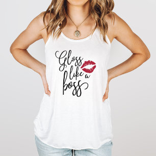 Gloss som Chef Lip Product Distributor Linne Med Racerback
