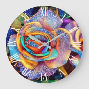 Glossy Bevackra Unik Ro Art Dream Stor Klocka