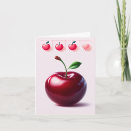 Glossy Cherry Blank Notecard Kort