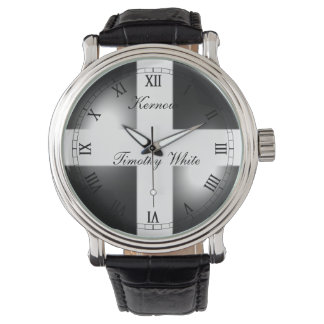 Glossy Dome Cornish Flagga Armbandsur