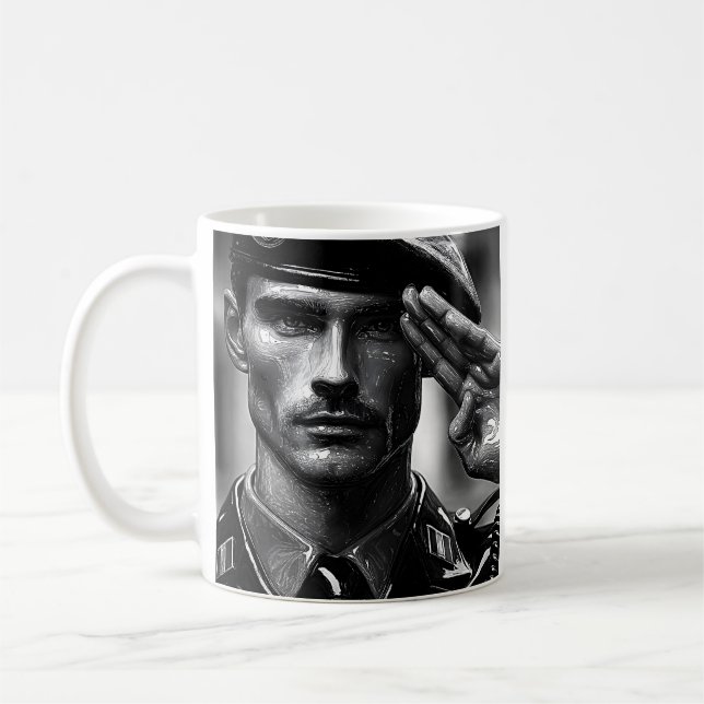 Glossy Fransk Soldier Kaffemugg (Vänster)