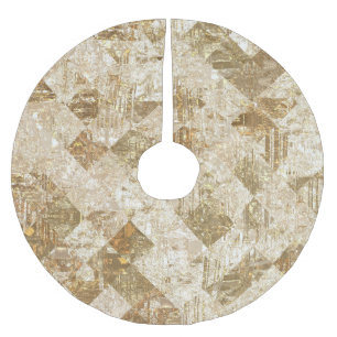 Glossy Golden Mosaic Brilliance Julgransmatta Borstad Polyester