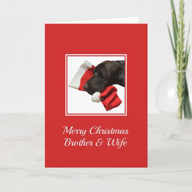 Glossy Grizzly Brother & Wife God jul Helgkort (Framsida)