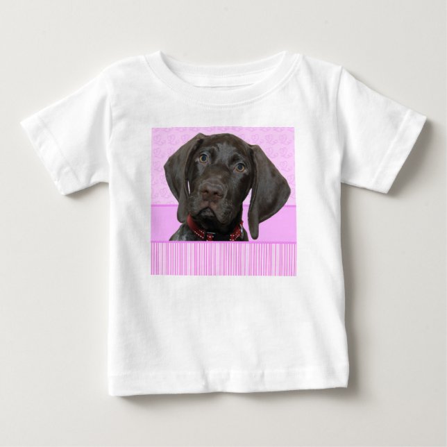 Glossy Grizzly Puppy Girl T-shirt (Framsida)